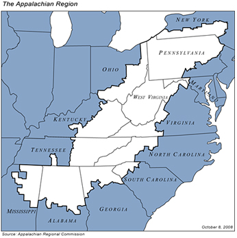 Appalachia map